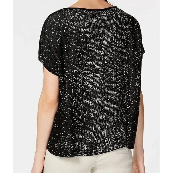 Eileen Fisher Sleek Tensel Bateau Neck Sweater Top Small Medium Relaxed Oversize - Picture 2 of 9